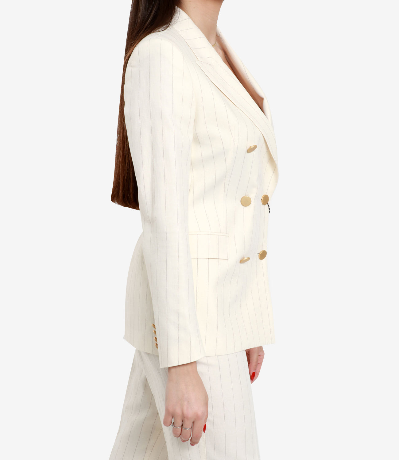 Tagliatore | Cream and Brown Dress
