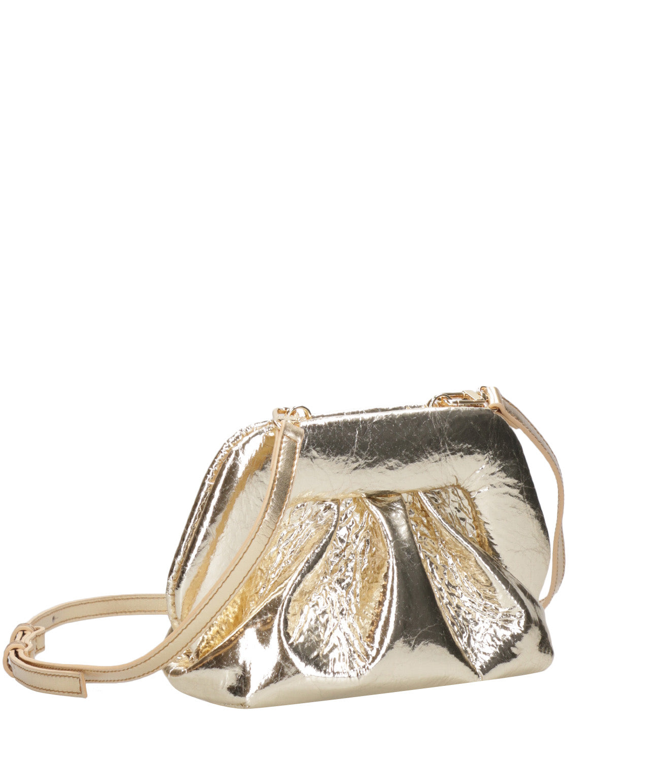 Themoiré | Gia Pineapple Fabric Gold Bag