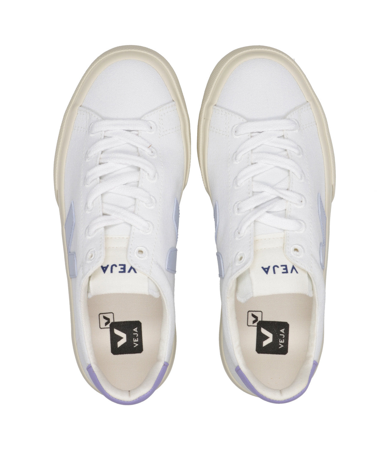 Veja | Campo Canvas White and Lavender Sneakers