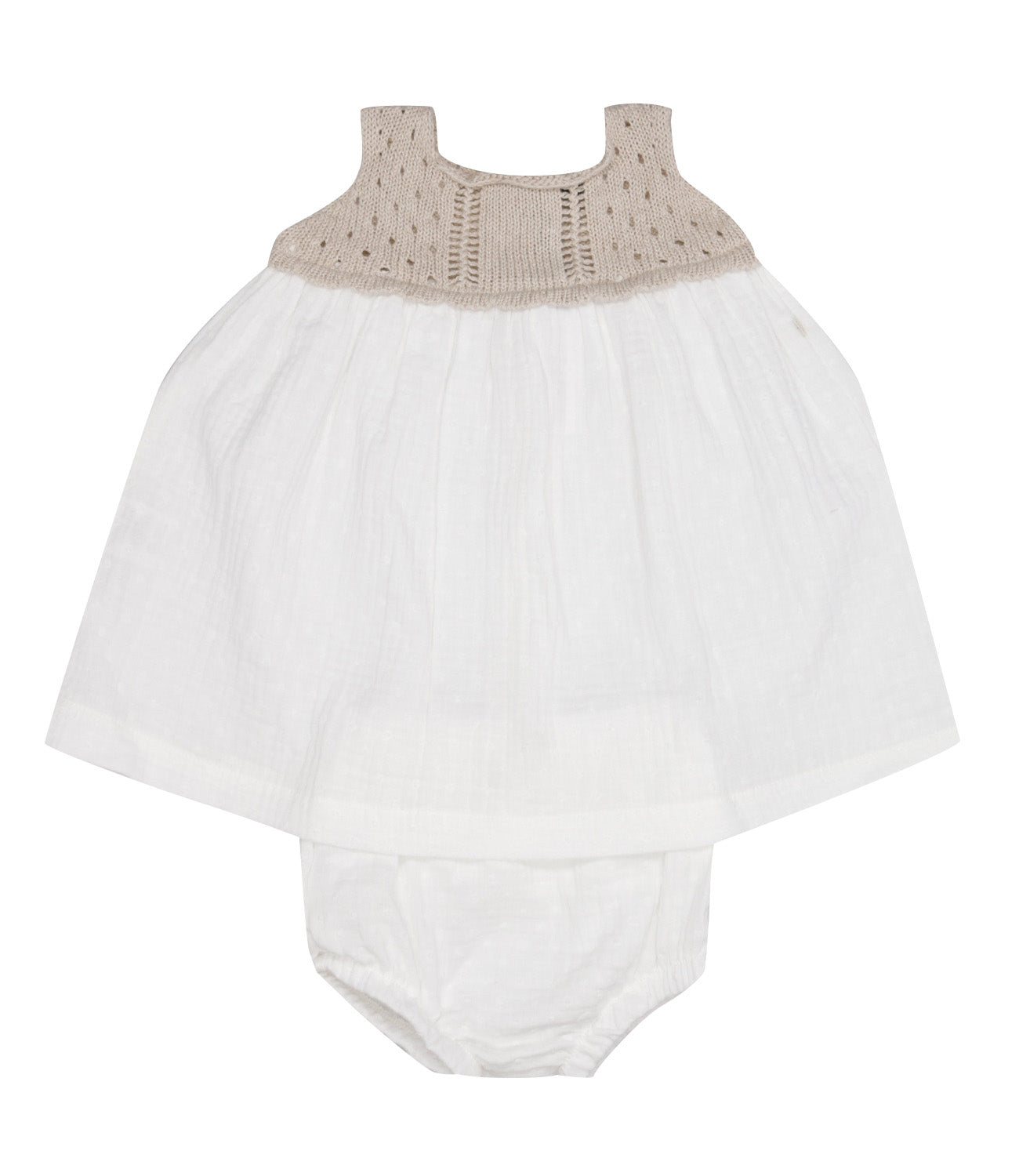 1+ in the family | Abito Beige e Bianco