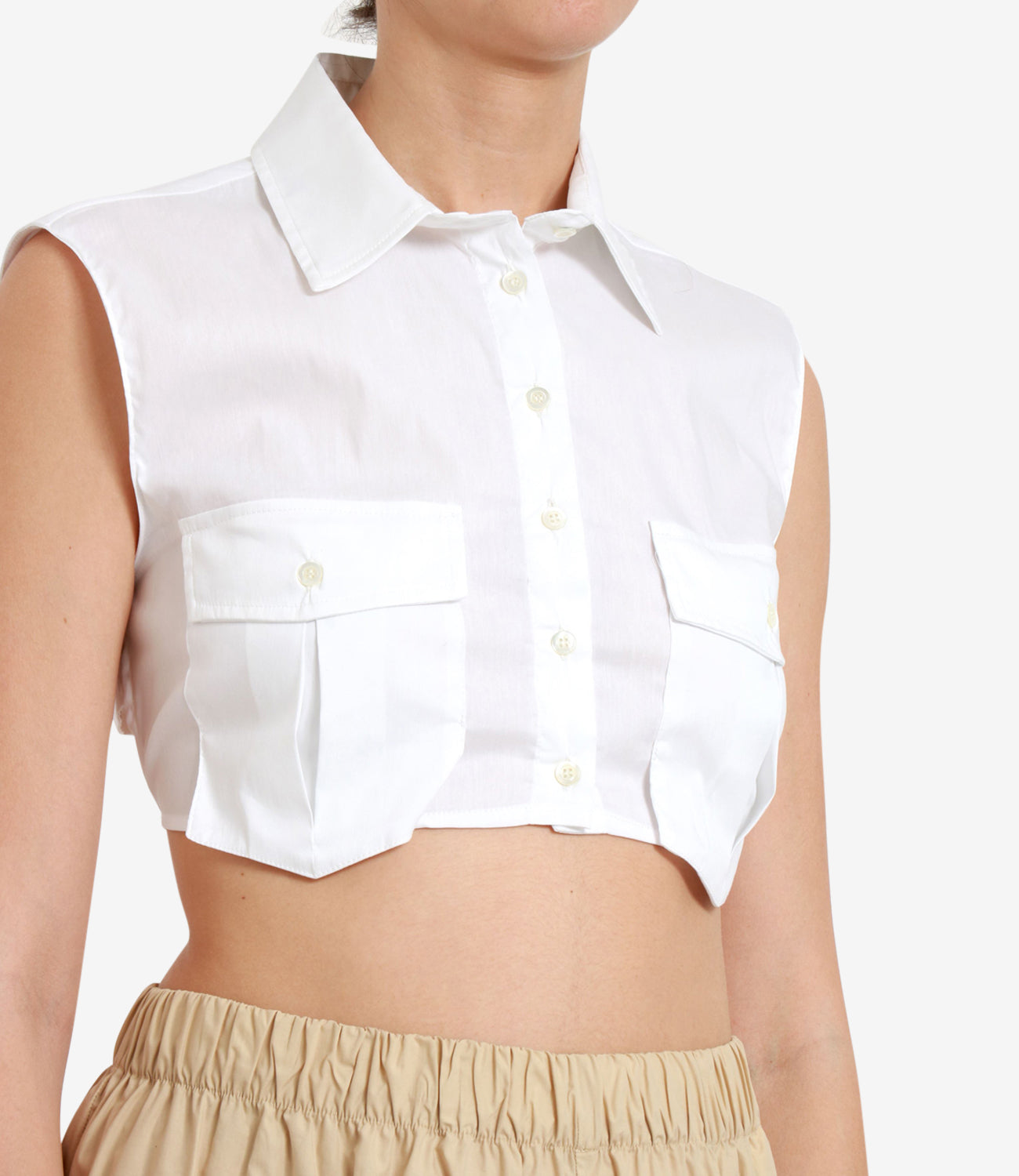 Aniye By | Crop Top Alpha Bianco