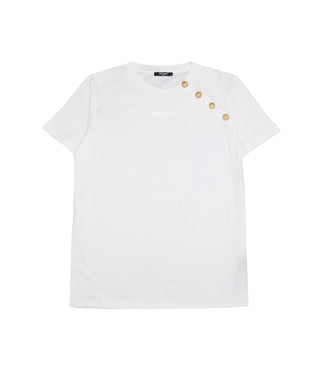 Balmain Kids | T-Shirt Bianca e Oro
