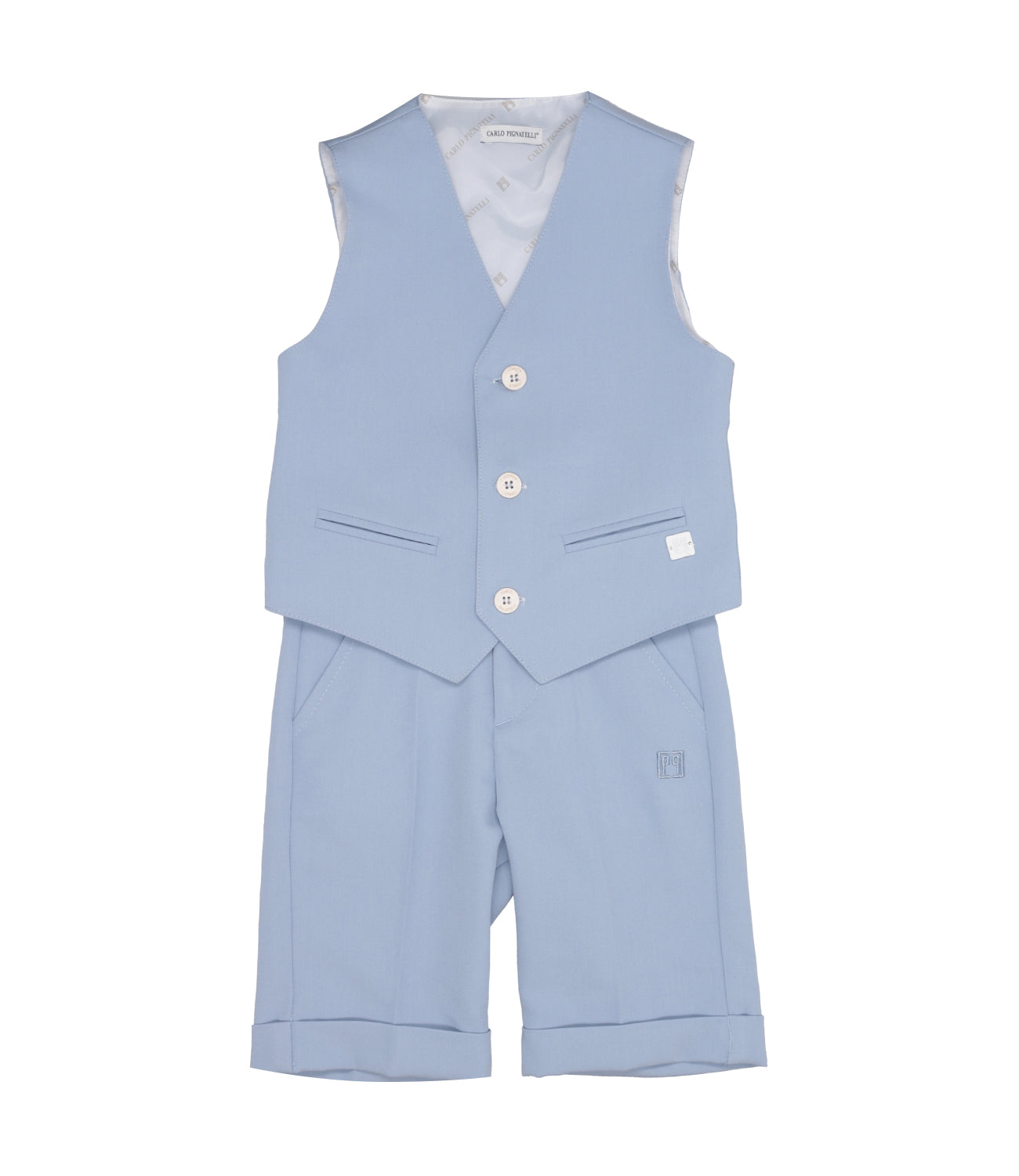 Carlo Pignatelli Junior | Set Gilet e Bermuda Celeste