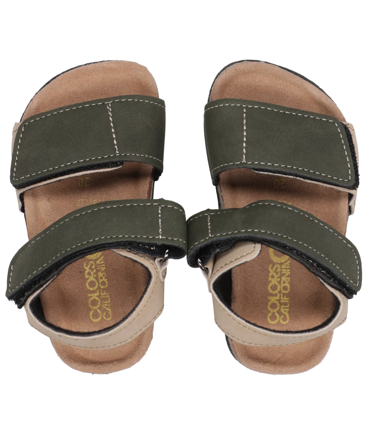 Colors of California Kids | Sandalo Velcro Straps Militare