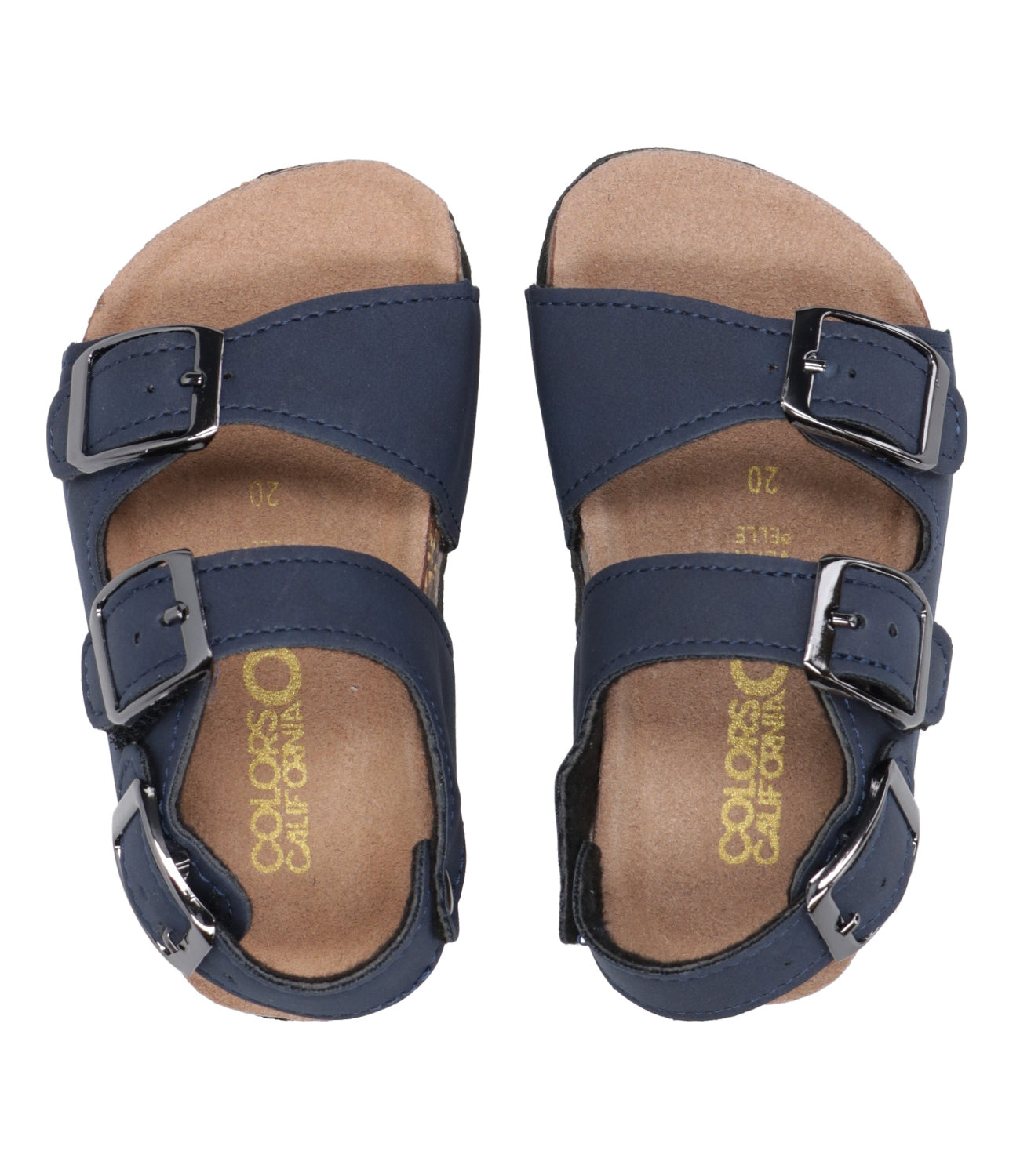Colors of California Kids | Sandalo 3 Buckles Blu navy