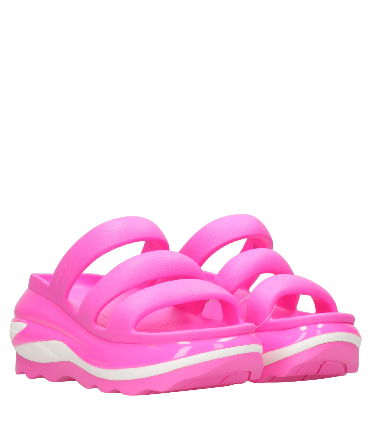 Crocs | Mega Crush Slipper Triple Strap Fuxia