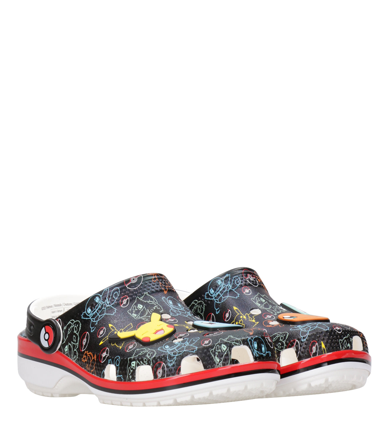 Crocs Kids | Sabot Pokemon Print Classic Clog T Nero e Rosso