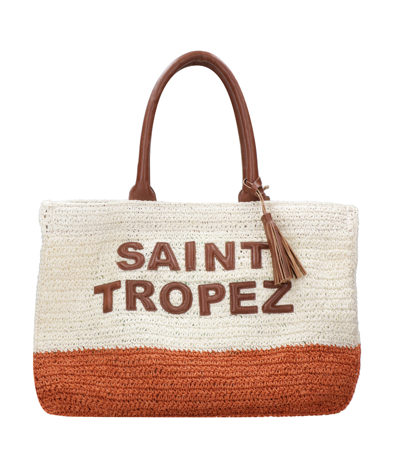 De Siena Shoes | Borsa a Spalla Saint Tropez Bianco sporco e Tabacco
