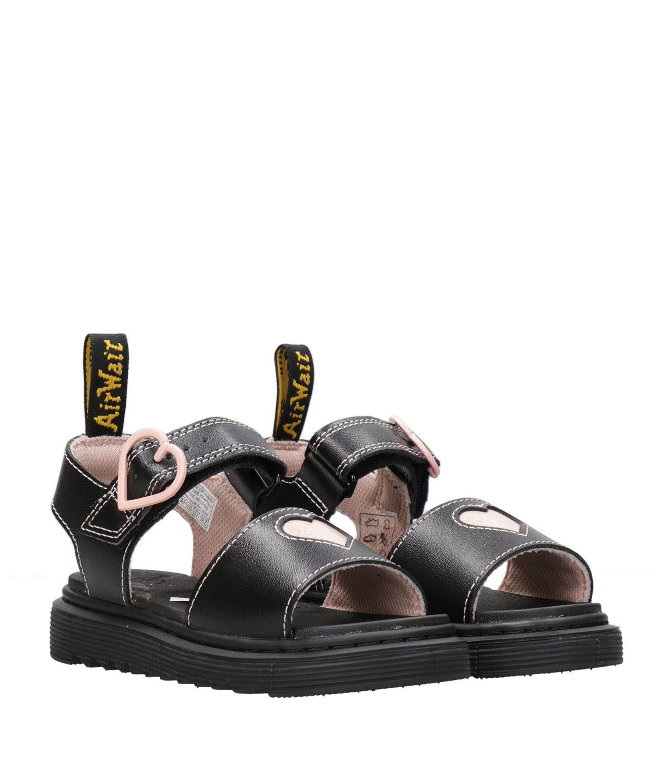 Dr Martens Kids | Sandalo Marlowe Hearts T Nero e Rosa