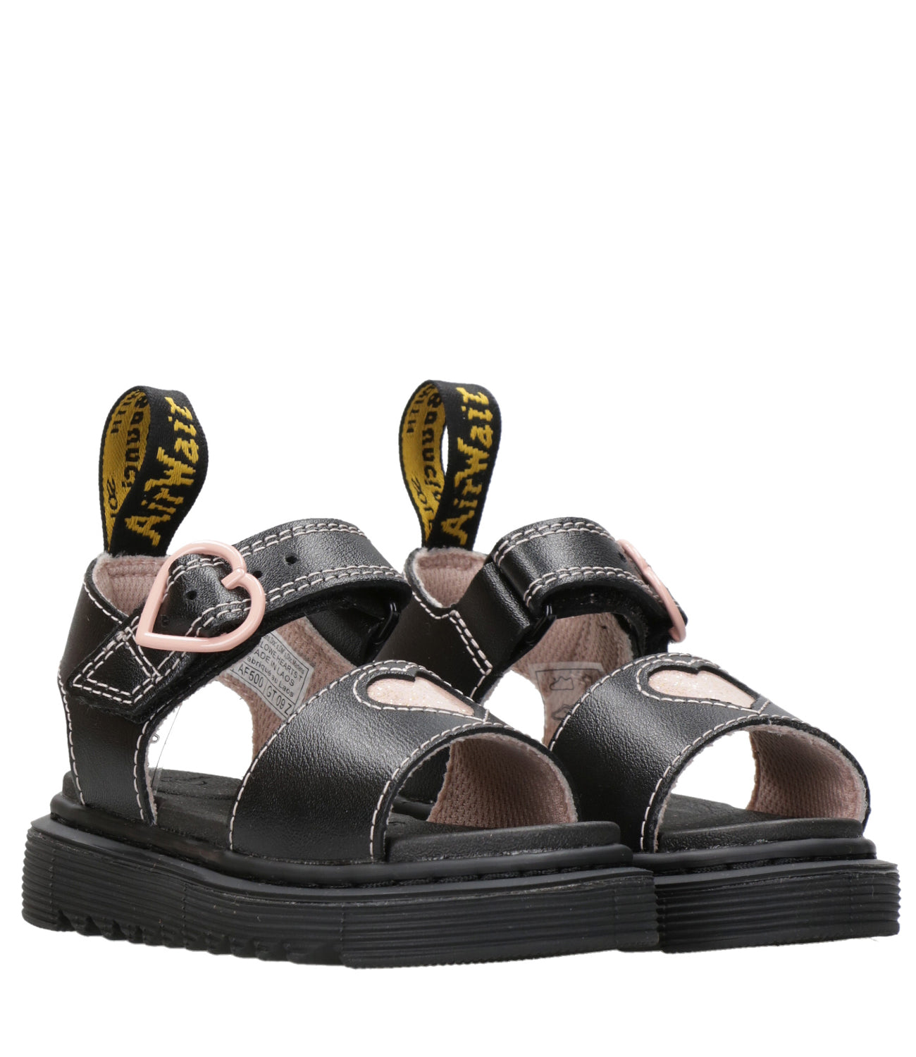Dr Martens Kids | Sandalo Marlowe Hearts T Nero e Rosa