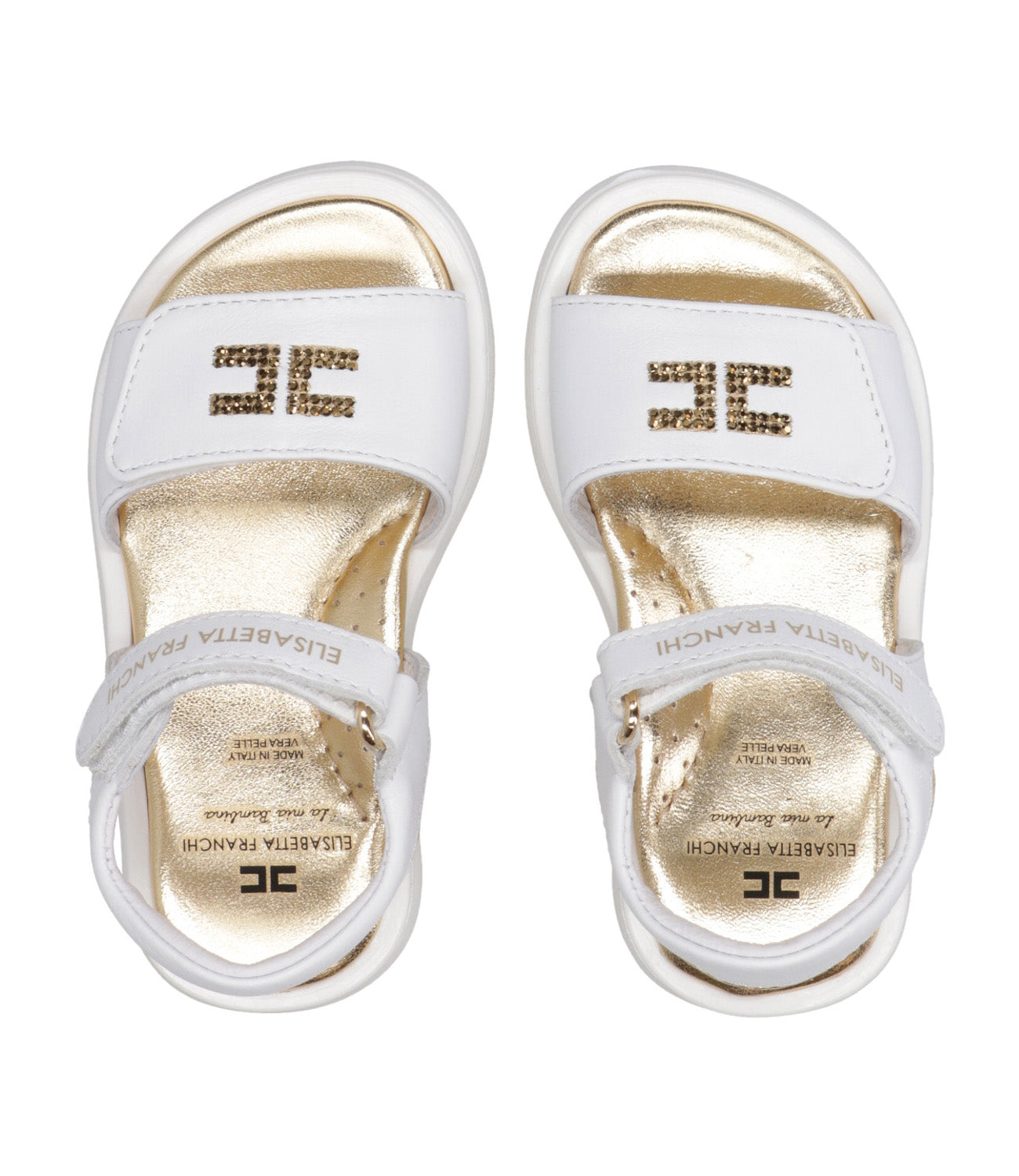 Elisabetta Franchi La Mia Bambina | Sandalo Bianco Oro