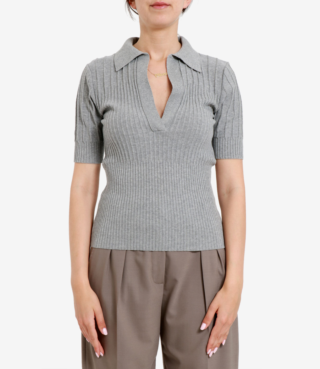 Erika Cavallini | Polo Eleonora Grigio perla
