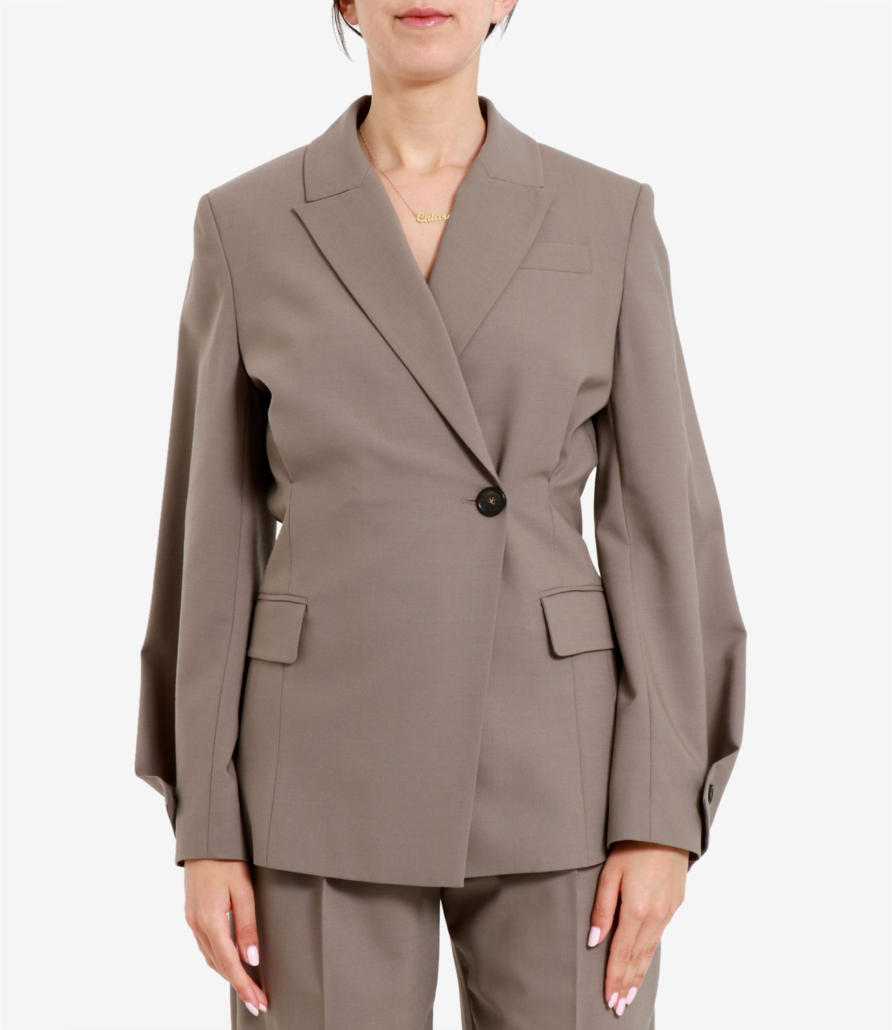 Erika Cavallini |Giacca Giuditta Taupe