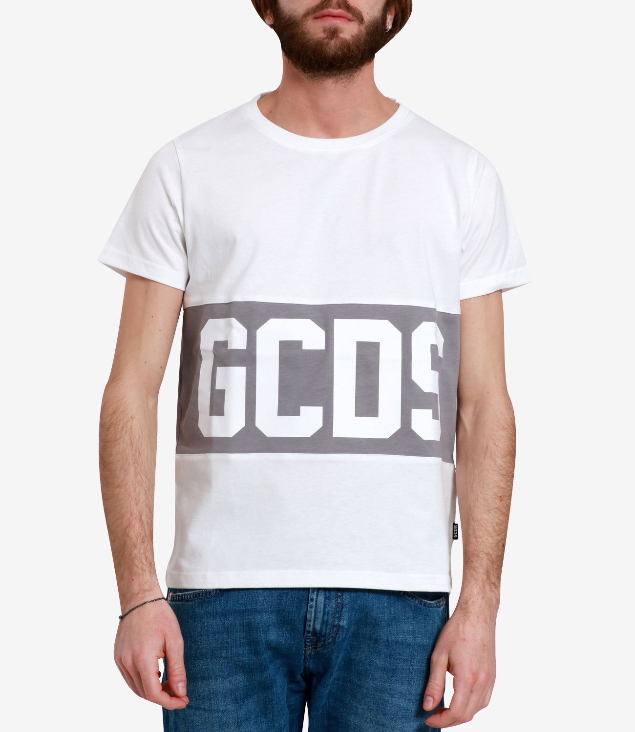GCDS | T-Shirt Band Logo Bianca
