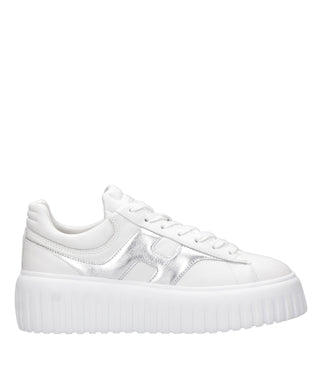 Hogan | Sneakers H-Stripes Bianco e Argento