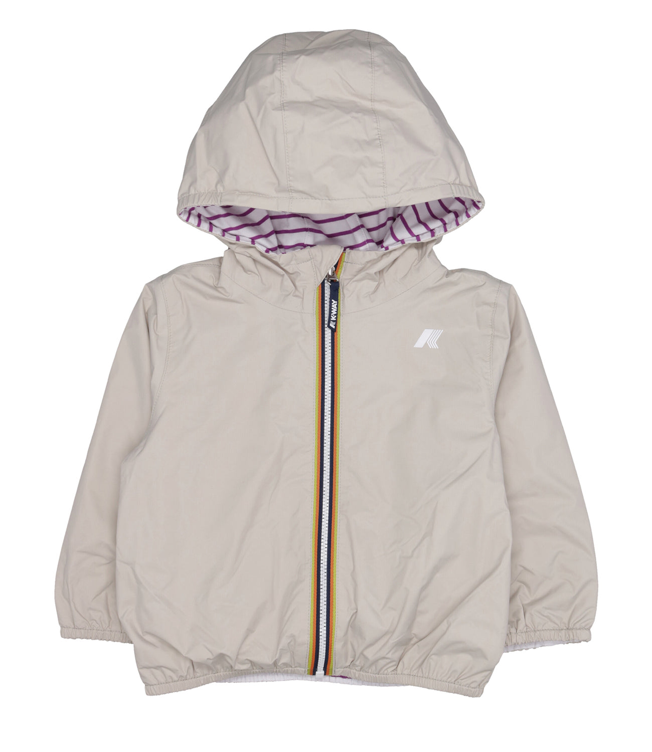 K-Way Kids | Giubbotto Jake Plus 2 Beige Prugna e Bianco
