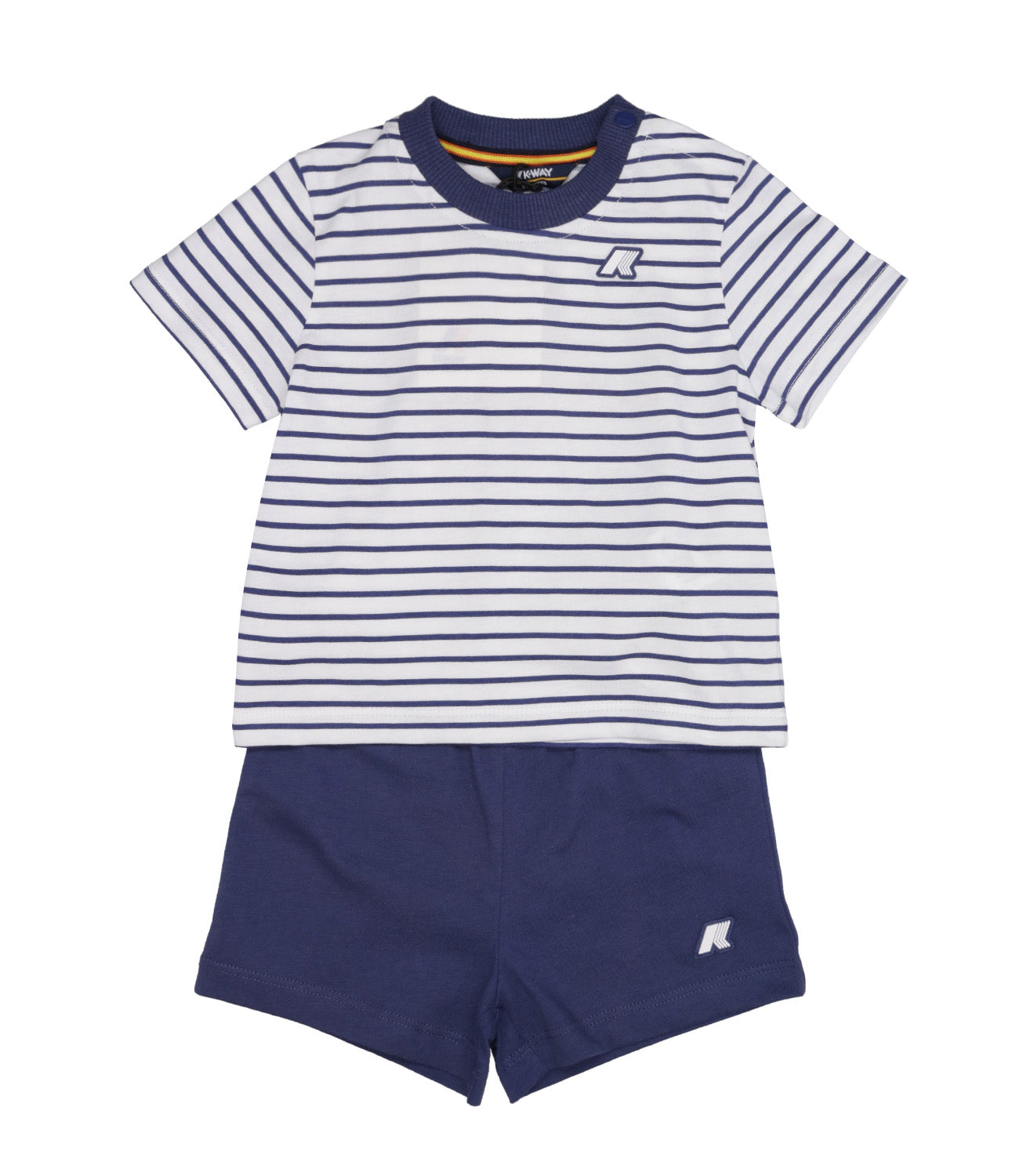 K-Way Kids | Set T-Shirt e Bermuda Bianco e Blu