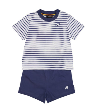 K-Way Kids | Set T-Shirt e Bermuda Bianco e Blu
