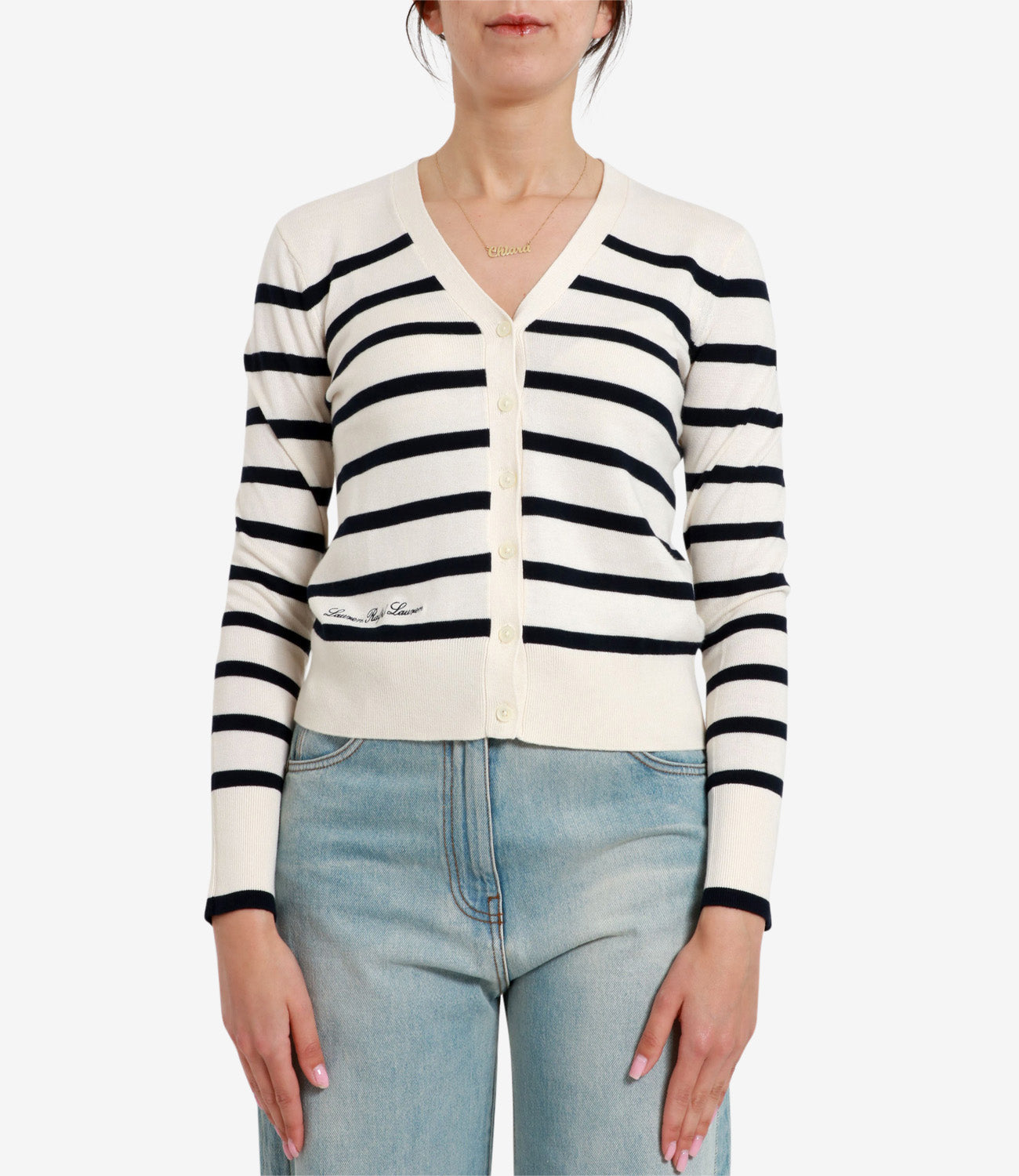 Lauren Ralph Lauren | Cardigan Denzel Crema e Blu