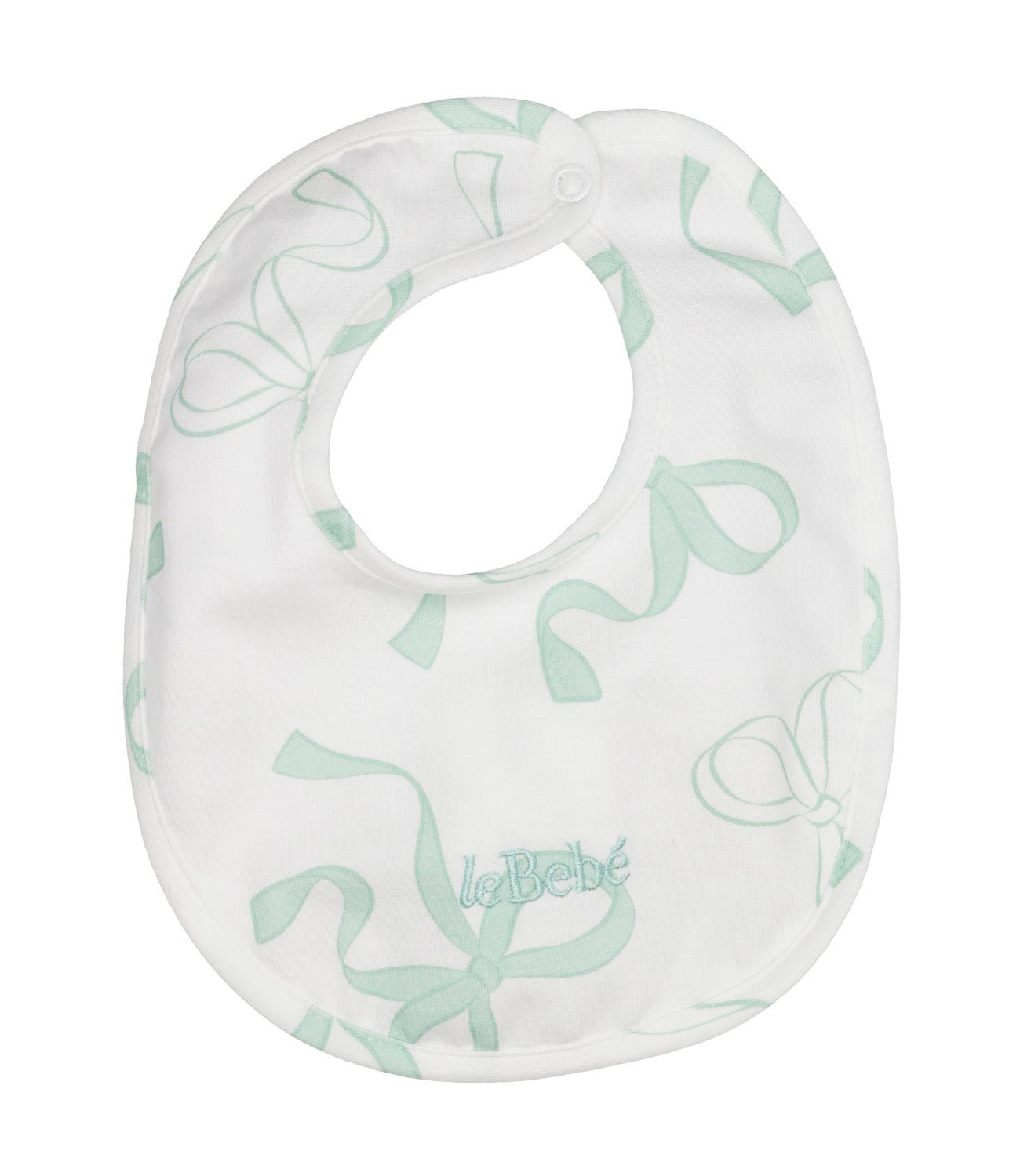 Le Bebè Enfant | Bavaglino Bianco Acquamarina