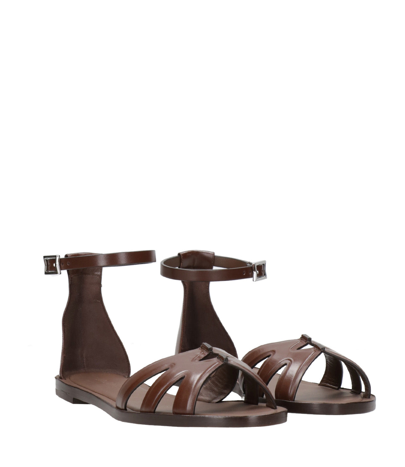 Max Mara | Sandalo Double Flat Noce
