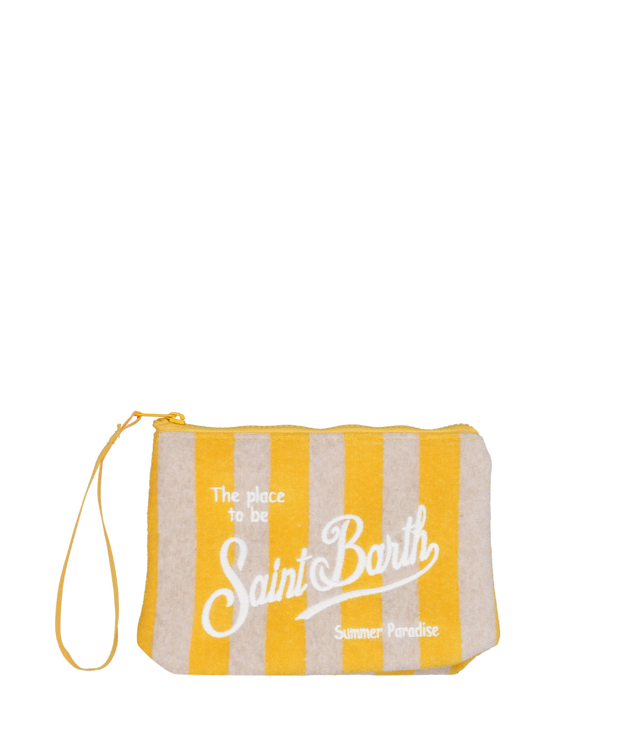 MC2 Saint Barth | Pochette Aline Sponge Giallo e Bianco