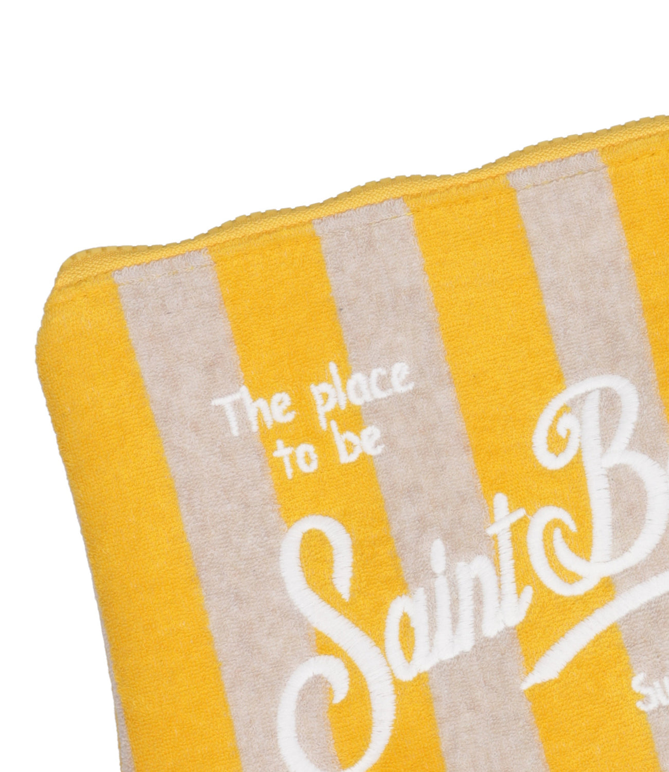 MC2 Saint Barth | Pochette Aline Sponge Giallo e Bianco