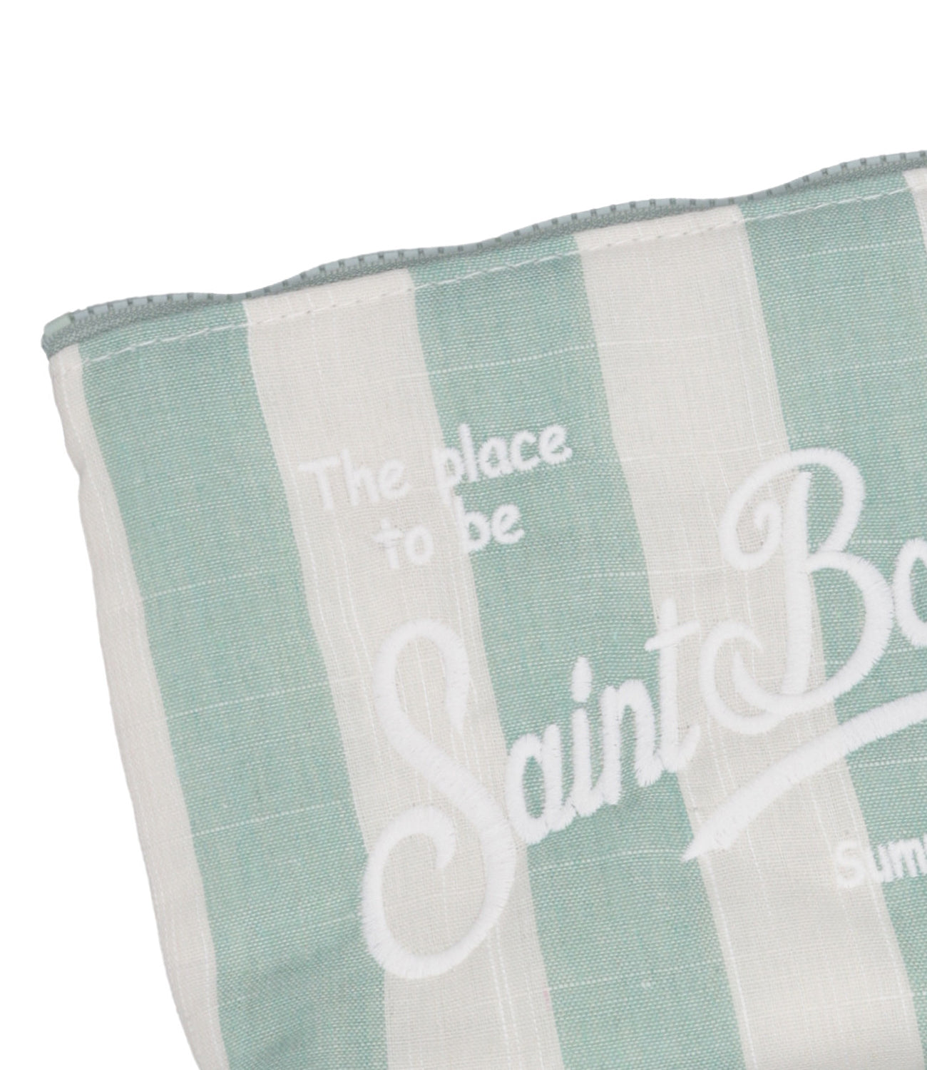 MC2 Saint Barth | Pochette Aline Soft Bianco e Verde