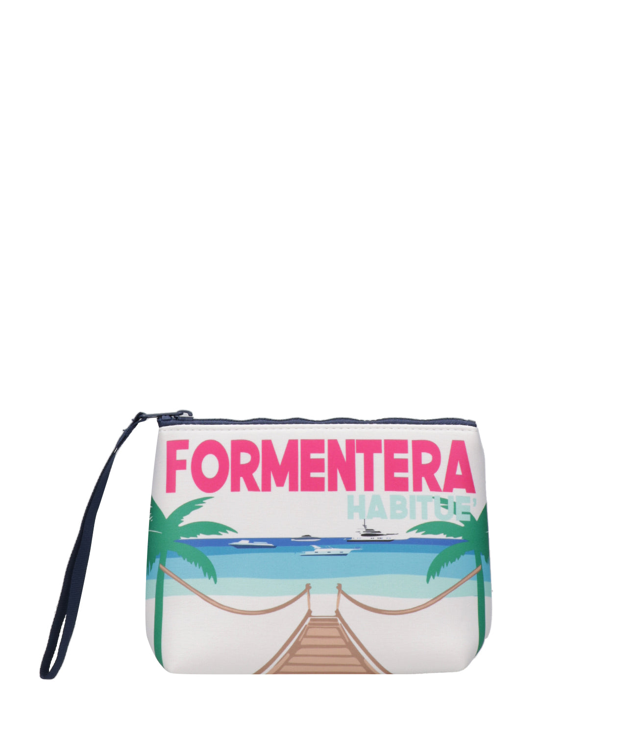 MC2 Saint Barth | Pochette Aline Bianco e Fuxia