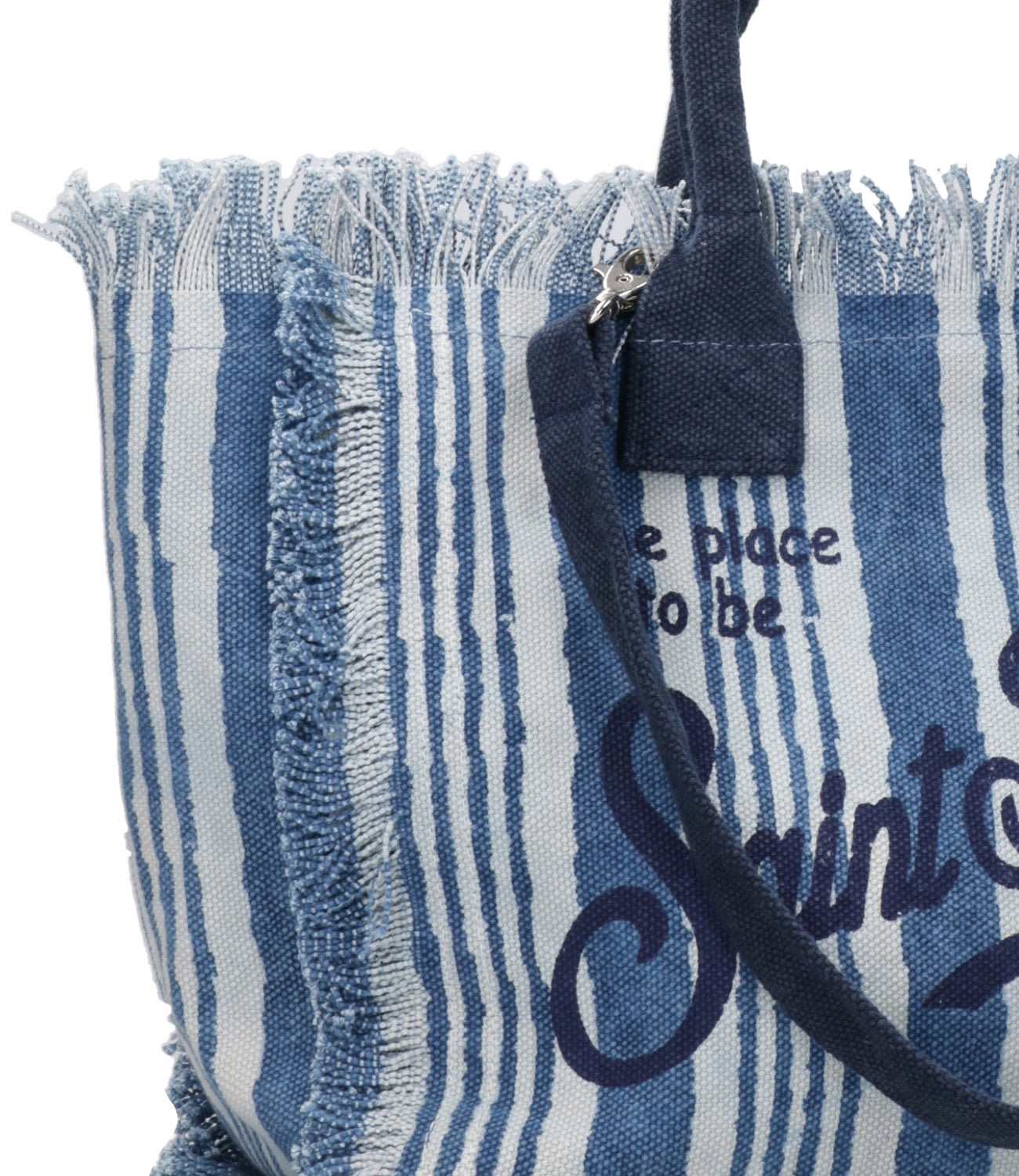 MC2 Saint Barth | Borsa a Mano Colette Small Bianca e Blu denim