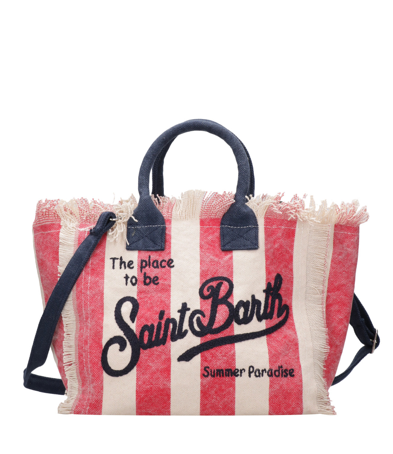 MC2 Saint Barth | Borsa a Mano Colette Small Bianca e Rosso