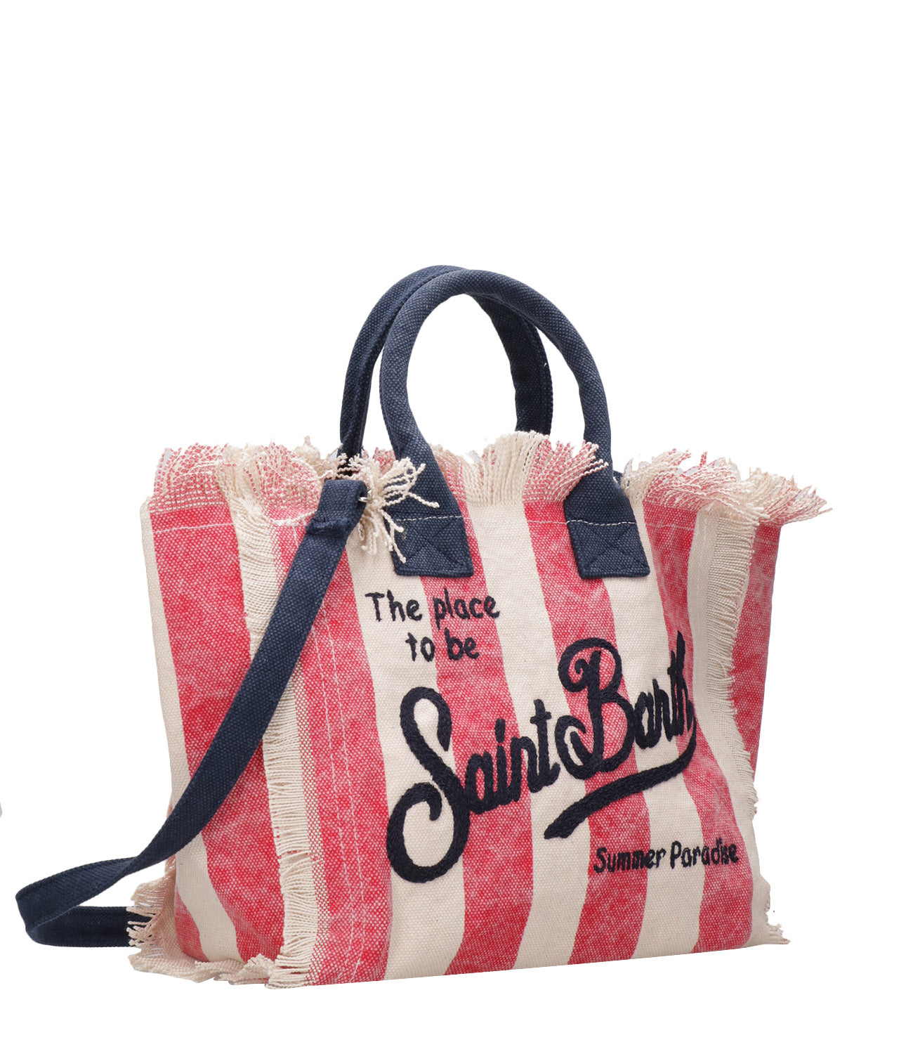 MC2 Saint Barth | Borsa a Mano Colette Small Bianca e Rosso