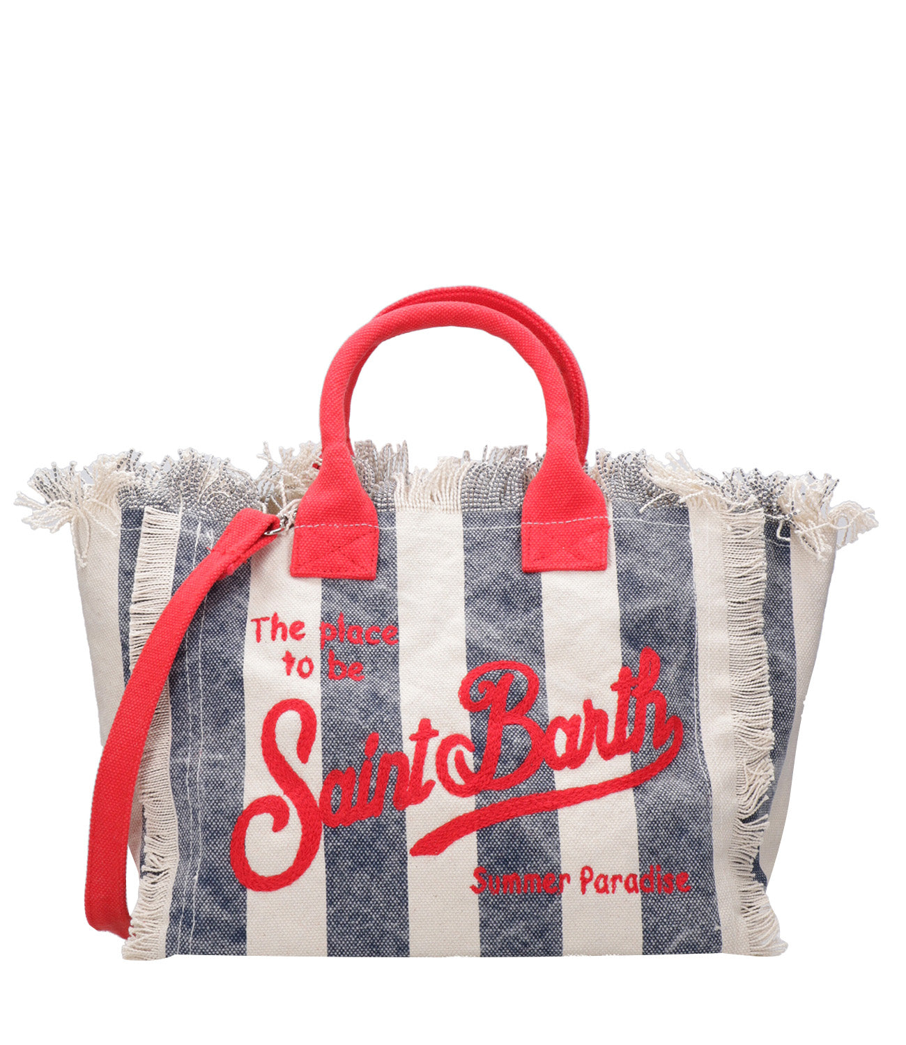 MC2 Saint Barth | Borsa a Mano Colette Small Bianco e Blu