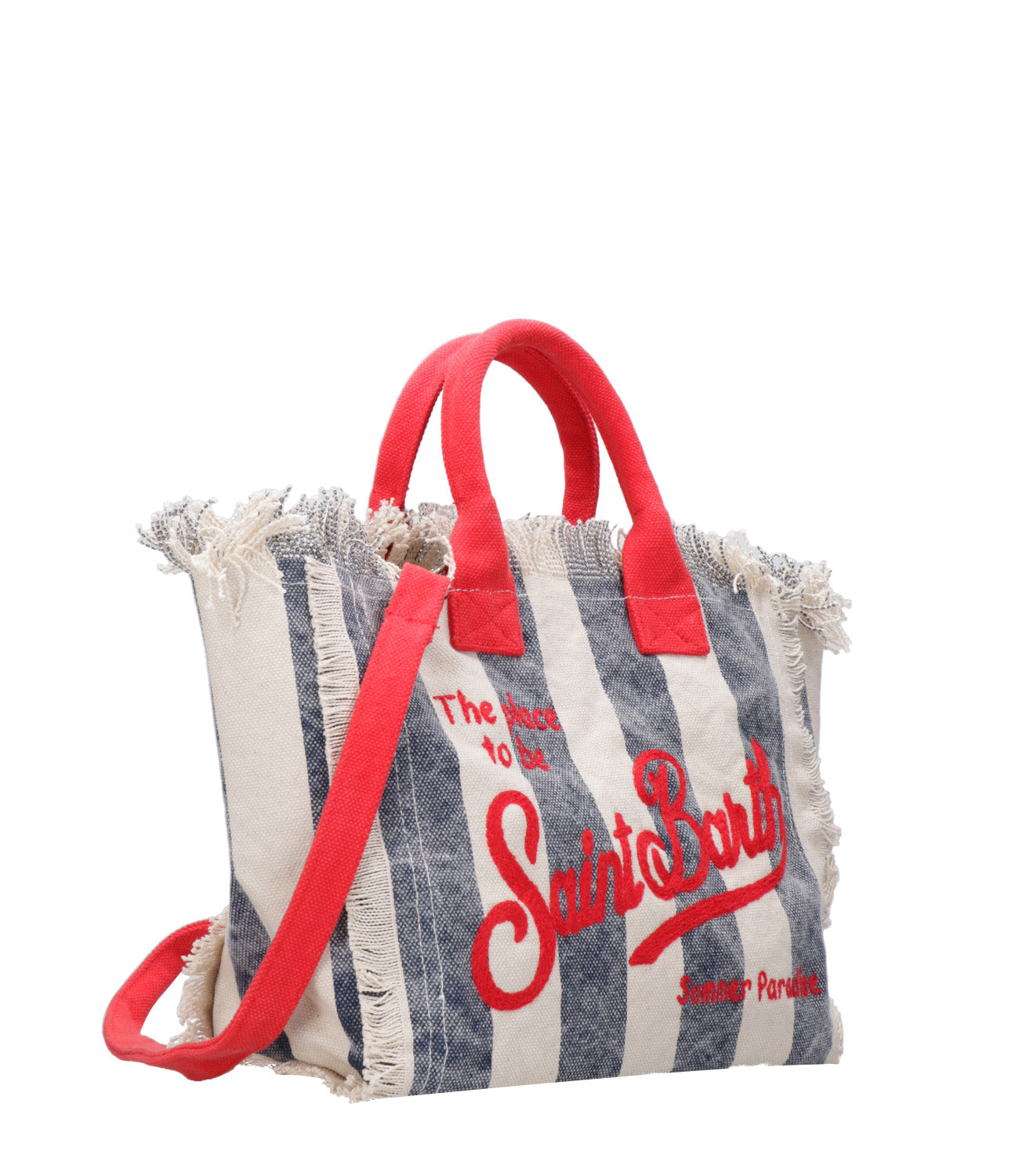 MC2 Saint Barth | Borsa a Mano Colette Small Bianco e Blu