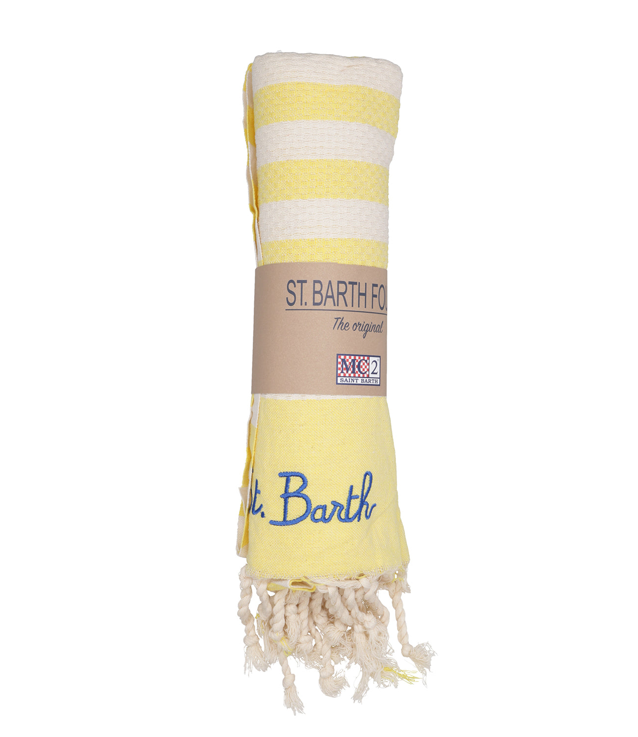 MC2 Saint Barth | Telo Foutas N Bianco e Giallo