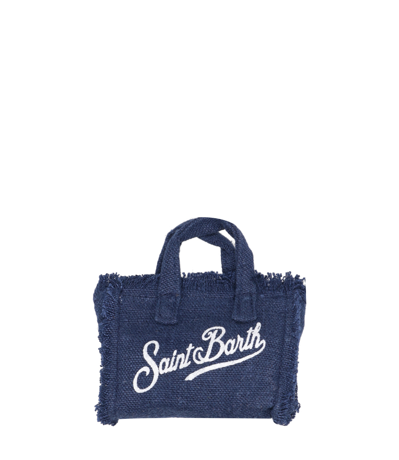 MC2 Saint Barth | Portachiavi Kay Bag Linen Blu navy