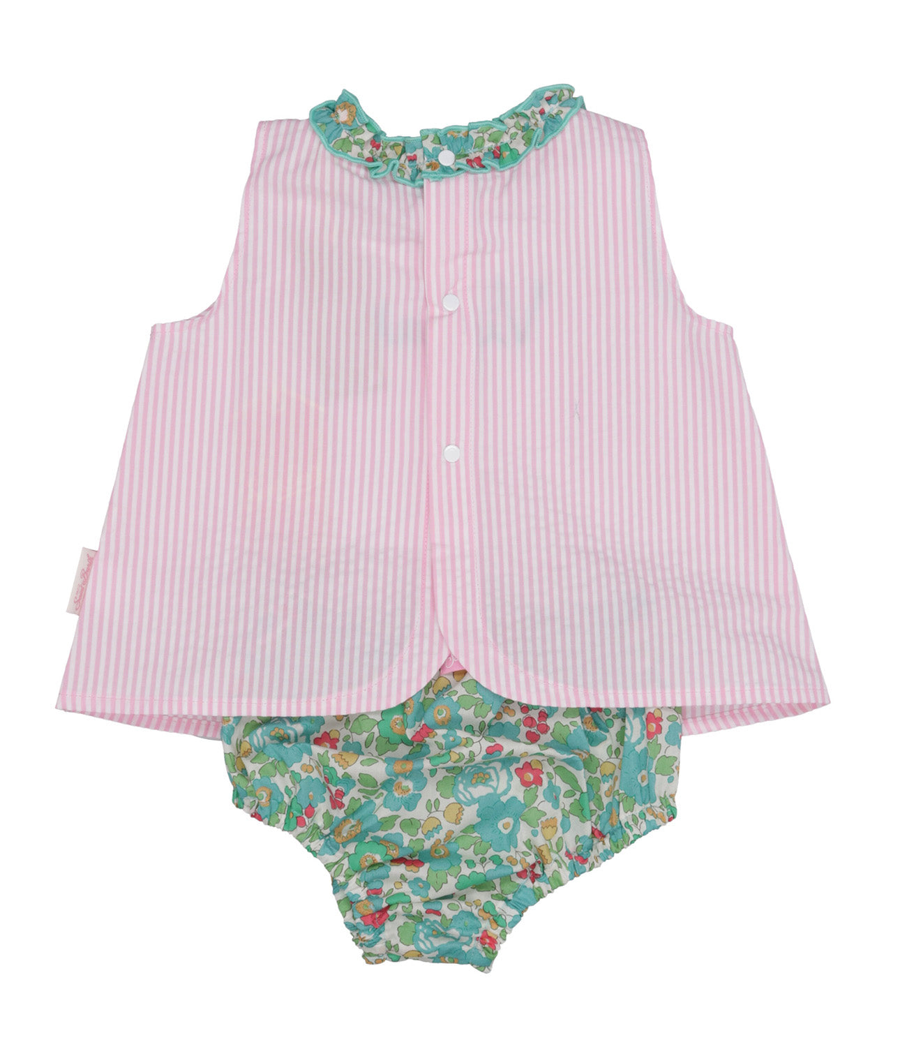 MC2 Saint Barth | Set Abito e Culotte Rosa e Verde