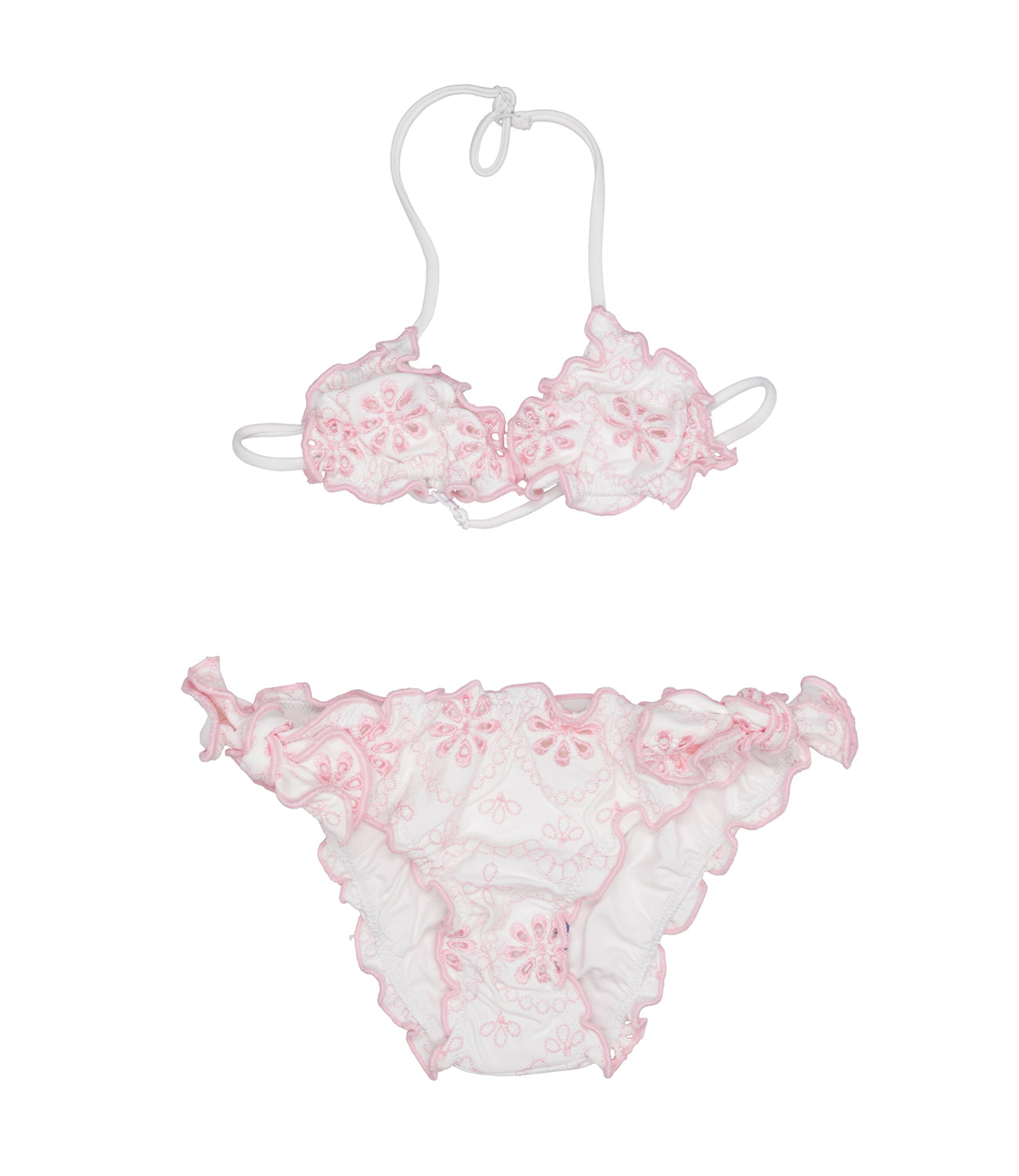 MC2 Saint Barth Kids | Costume Bikini Bianco e Rosa