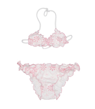 MC2 Saint Barth Kids | Costume Bikini Bianco e Rosa