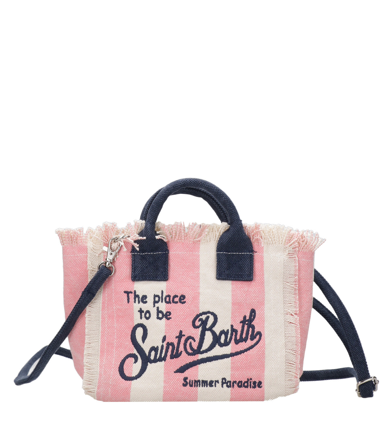 MC2 Saint Barth | Borsa a Mano Vanity Mini Bianco e Rosa