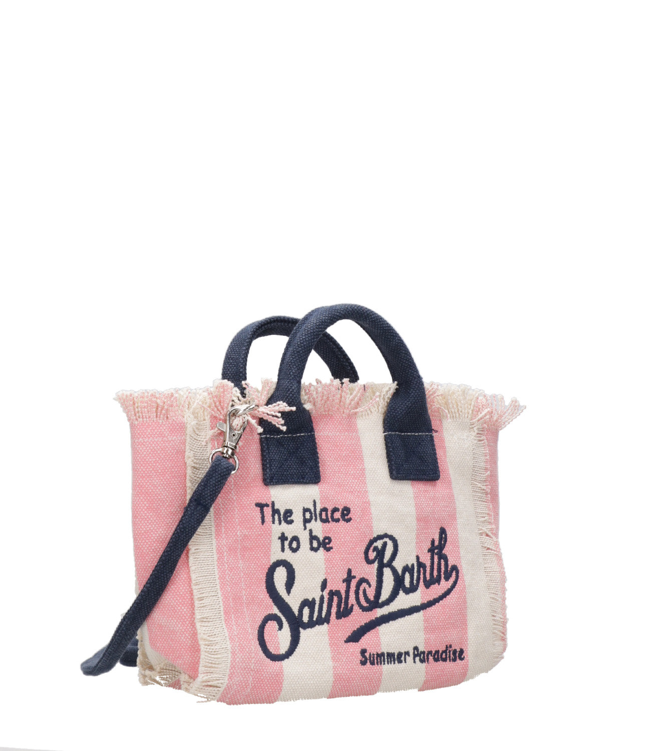MC2 Saint Barth | Borsa a Mano Vanity Mini Bianco e Rosa