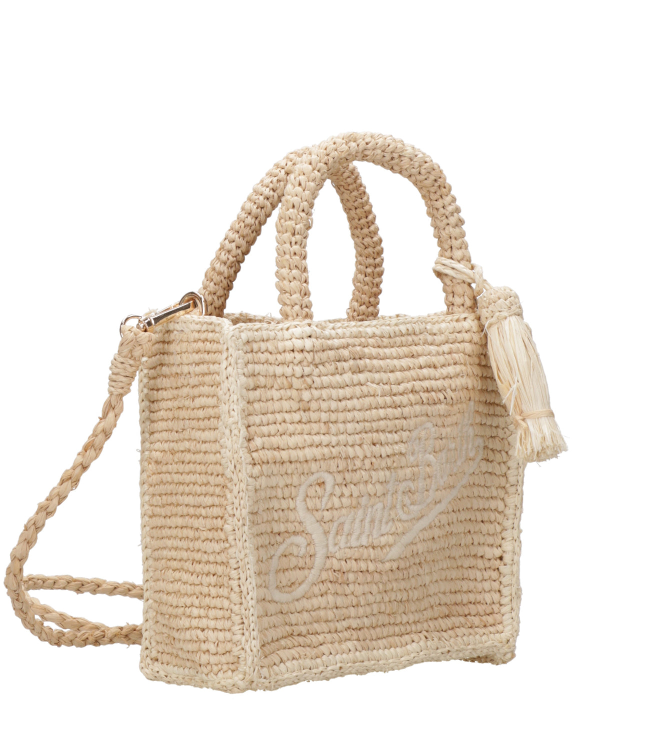 MC2 Saint Barth | Borsa a Mano Vanity Mini Raffia Beige