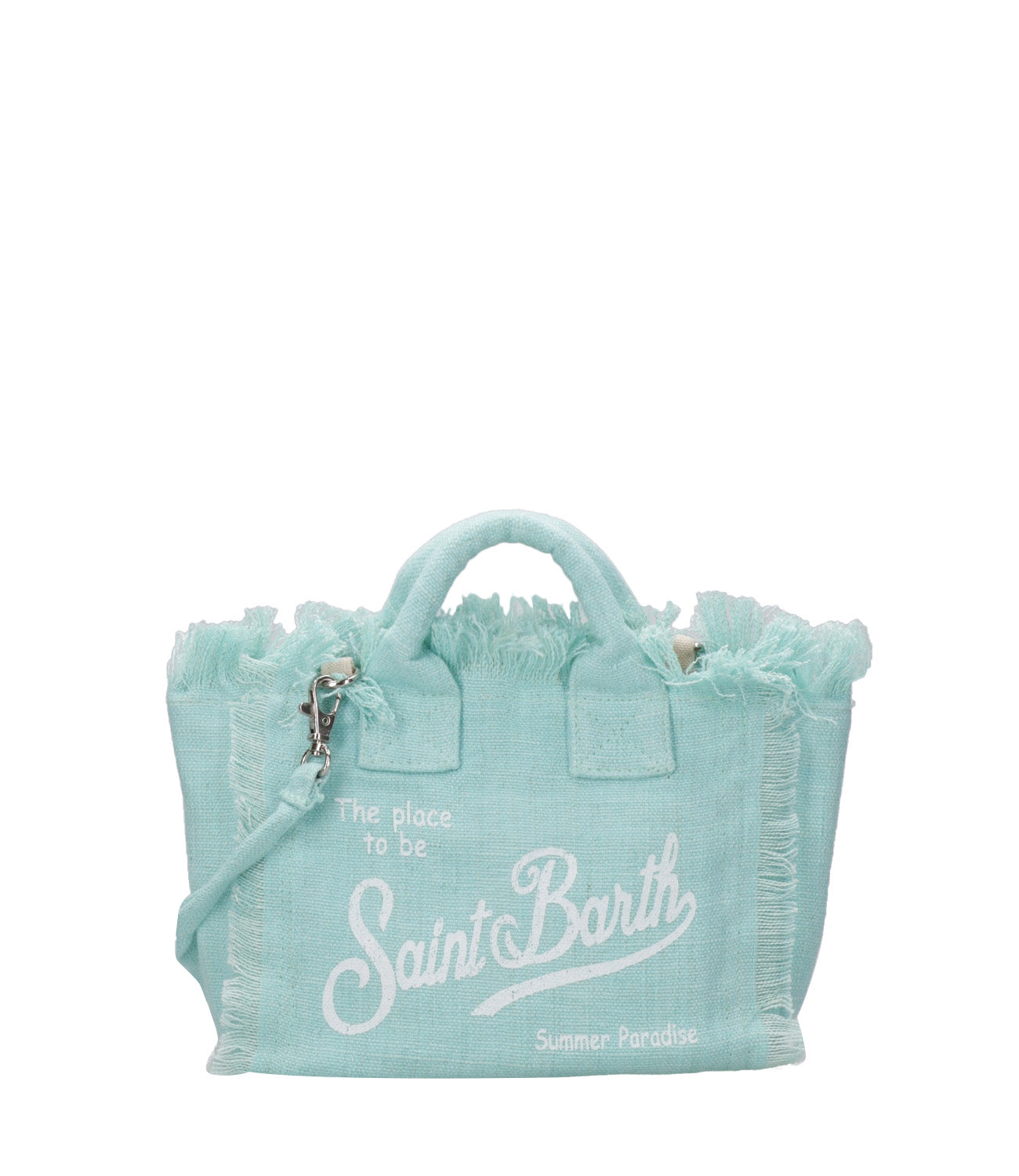 MC2 Saint Barth | Borsa a Mano Vanity Mini Linen Verde acqua