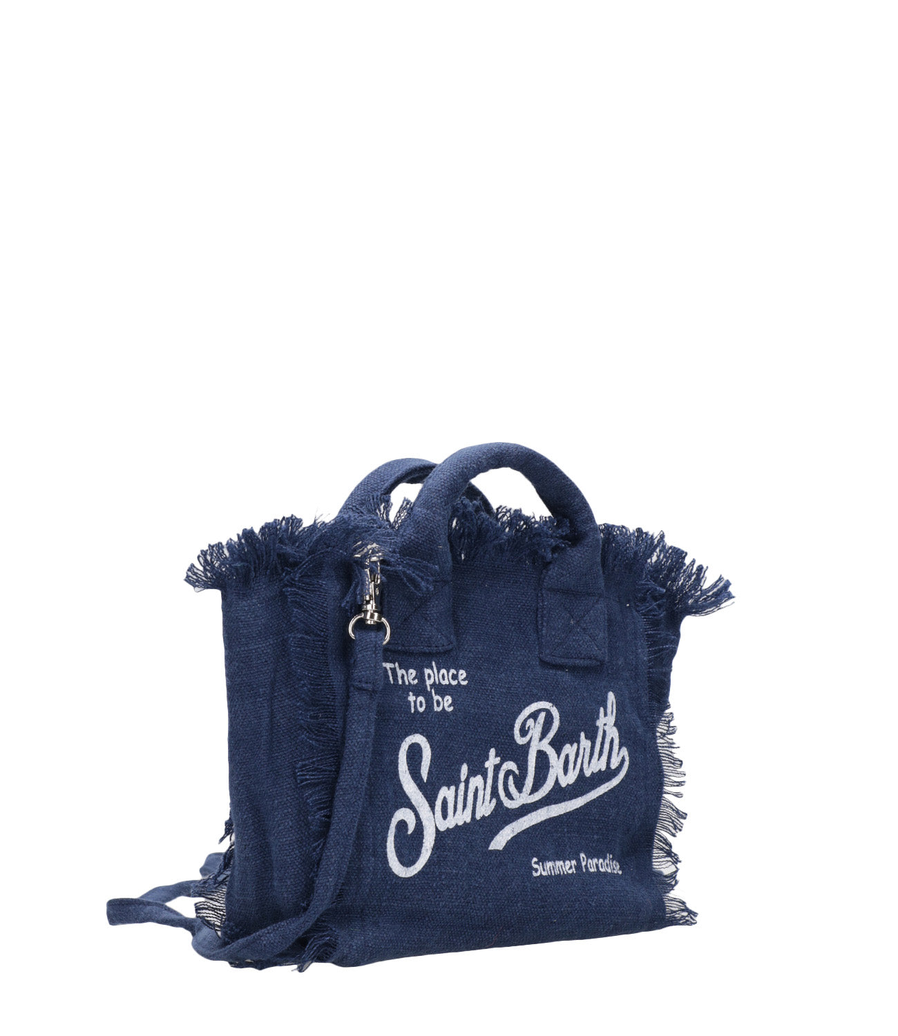 MC2 Saint Barth | Borsa a Mano Vanity Mini Linen Blu navy