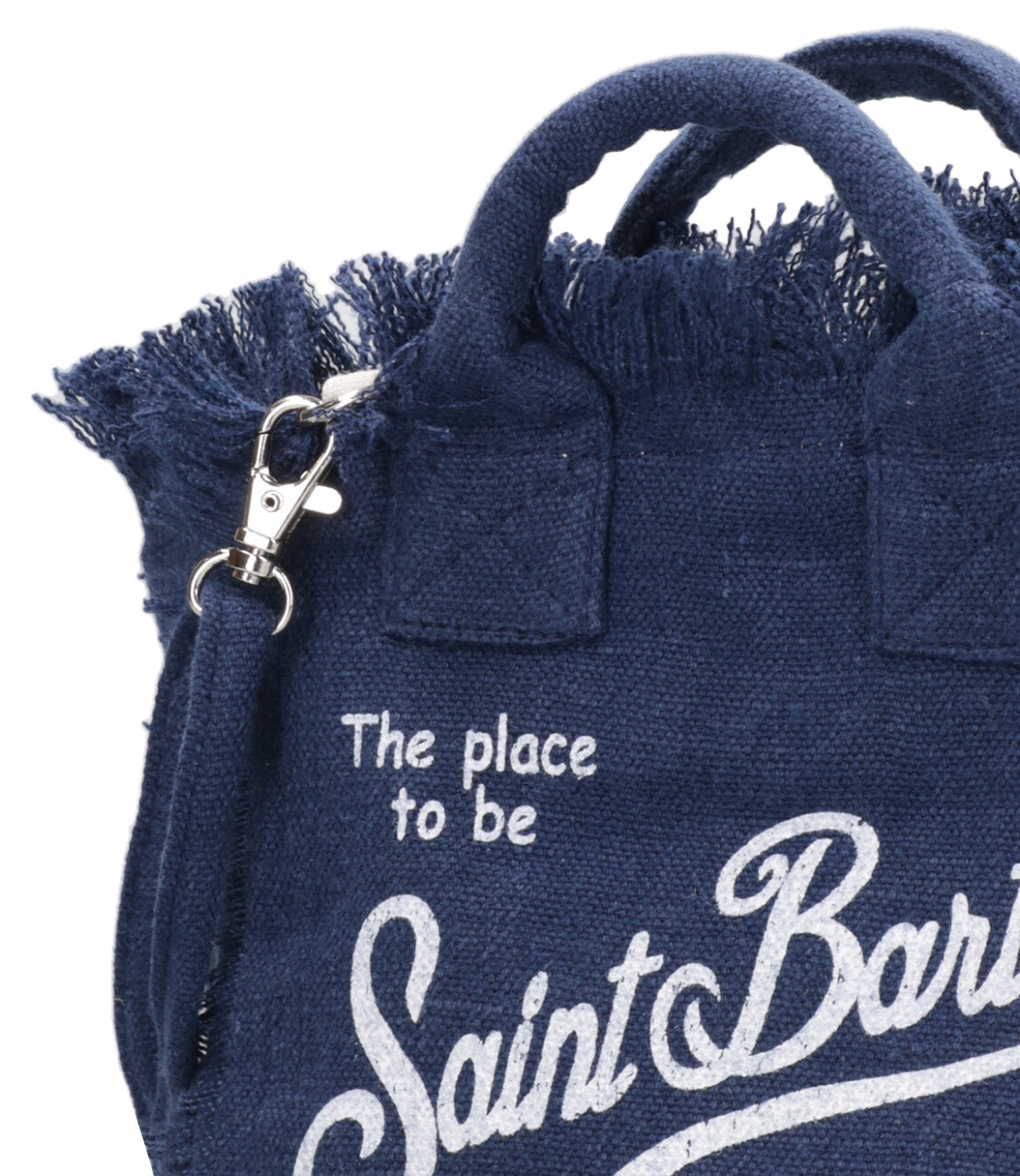 MC2 Saint Barth | Borsa a Mano Vanity Mini Linen Blu navy
