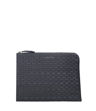 Orciani | Pochette Slim Chevrette Woven Blu navy