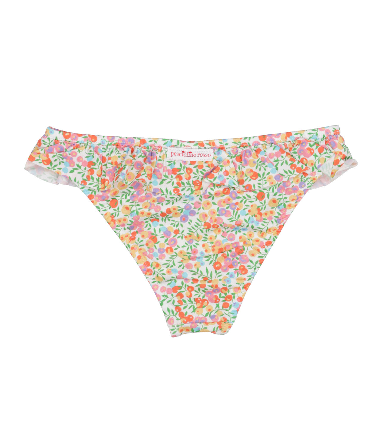 Pesciolino Rosso Beachwear | Costume Slip Bianco e Arancio