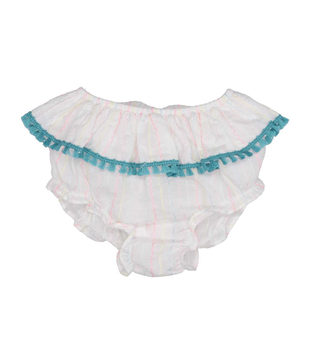 Pesciolino Rosso Kids Beachwear | Coulotte Bianco e Turchese