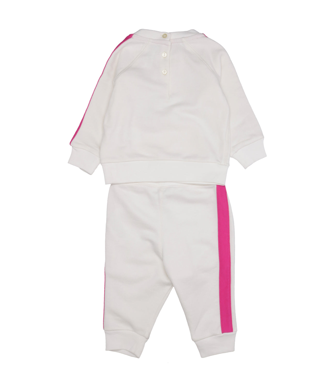 Ralph Lauren Childrenswear | Set Felpa e Pantalone Bianco e Rosa