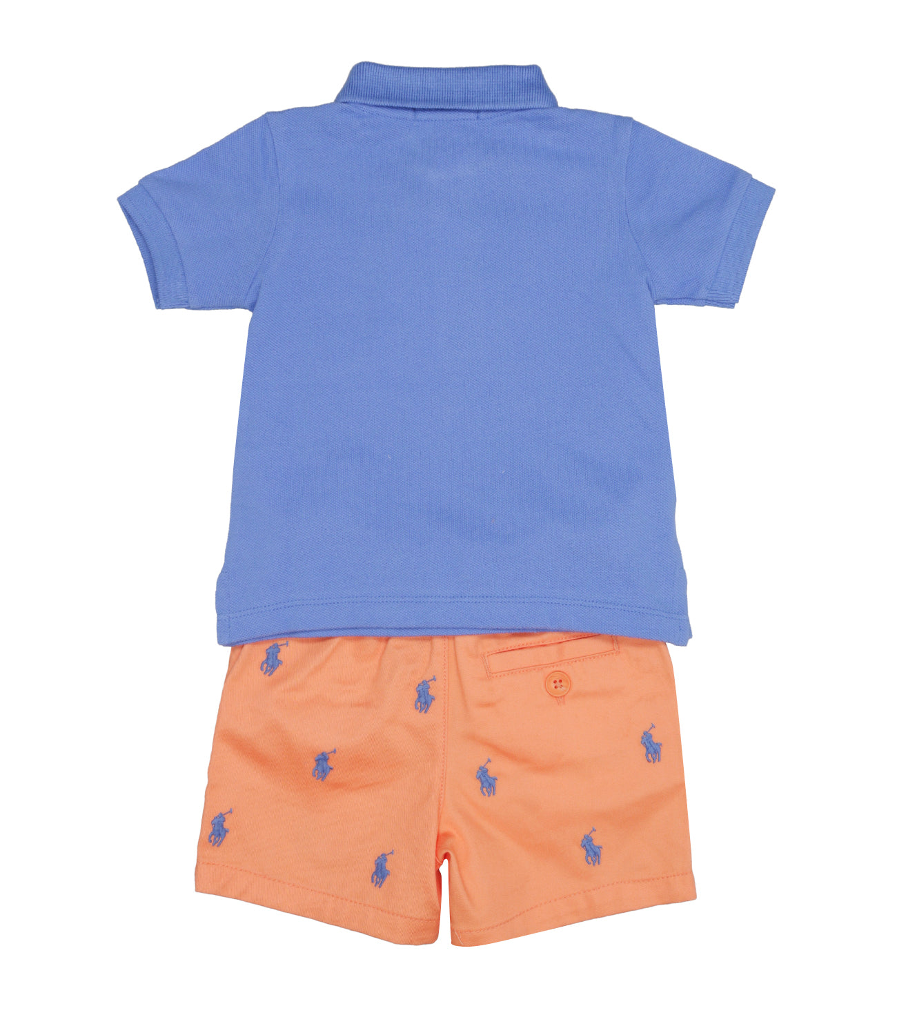 Ralph Lauren Childrenswear | Set Polo e Bermuda Azzurro e Arancio